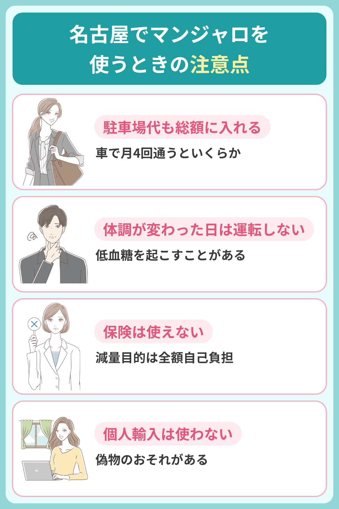 名古屋でマンジャロを使うときの注意点