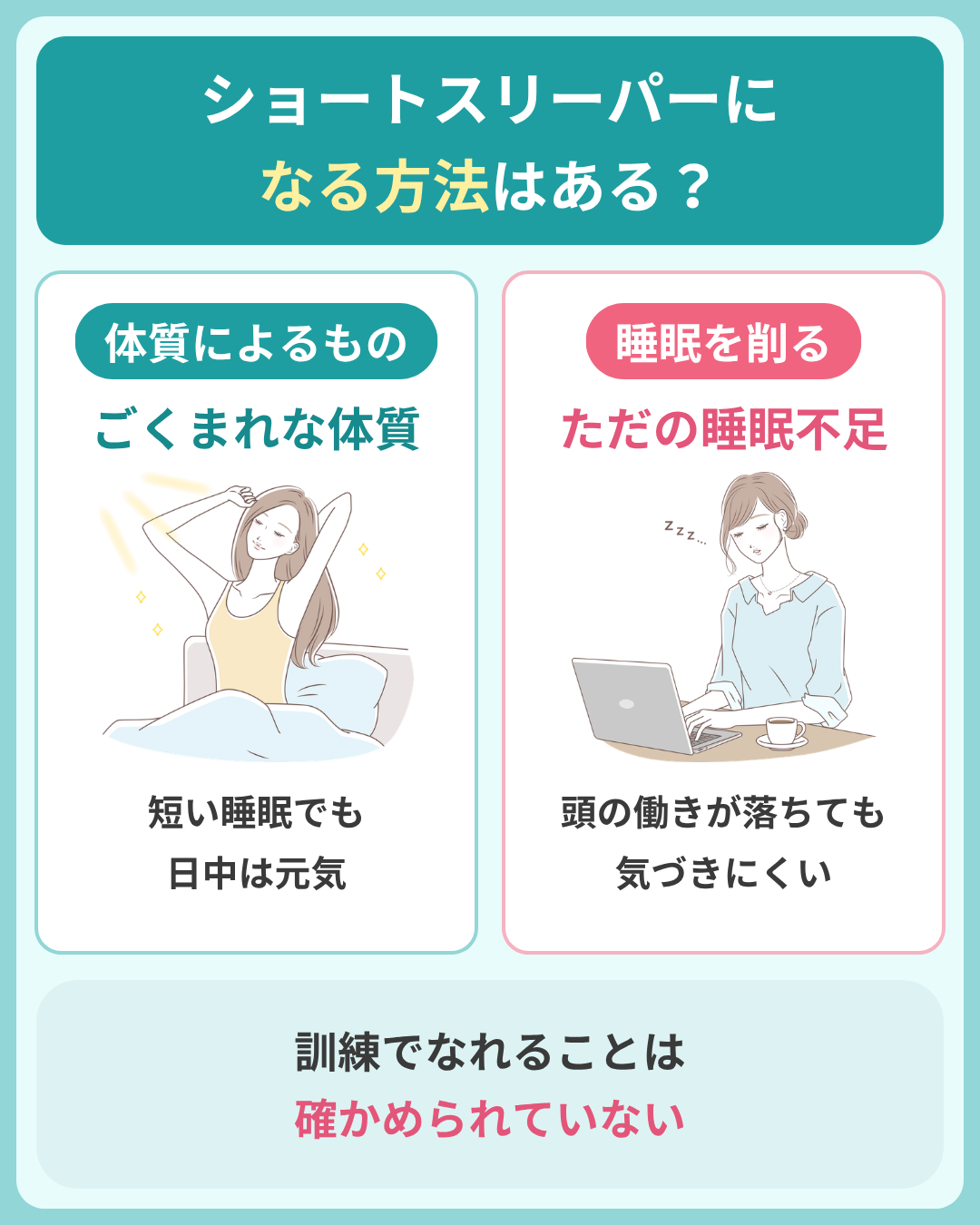 ショートスリーパーになる方法はあるか