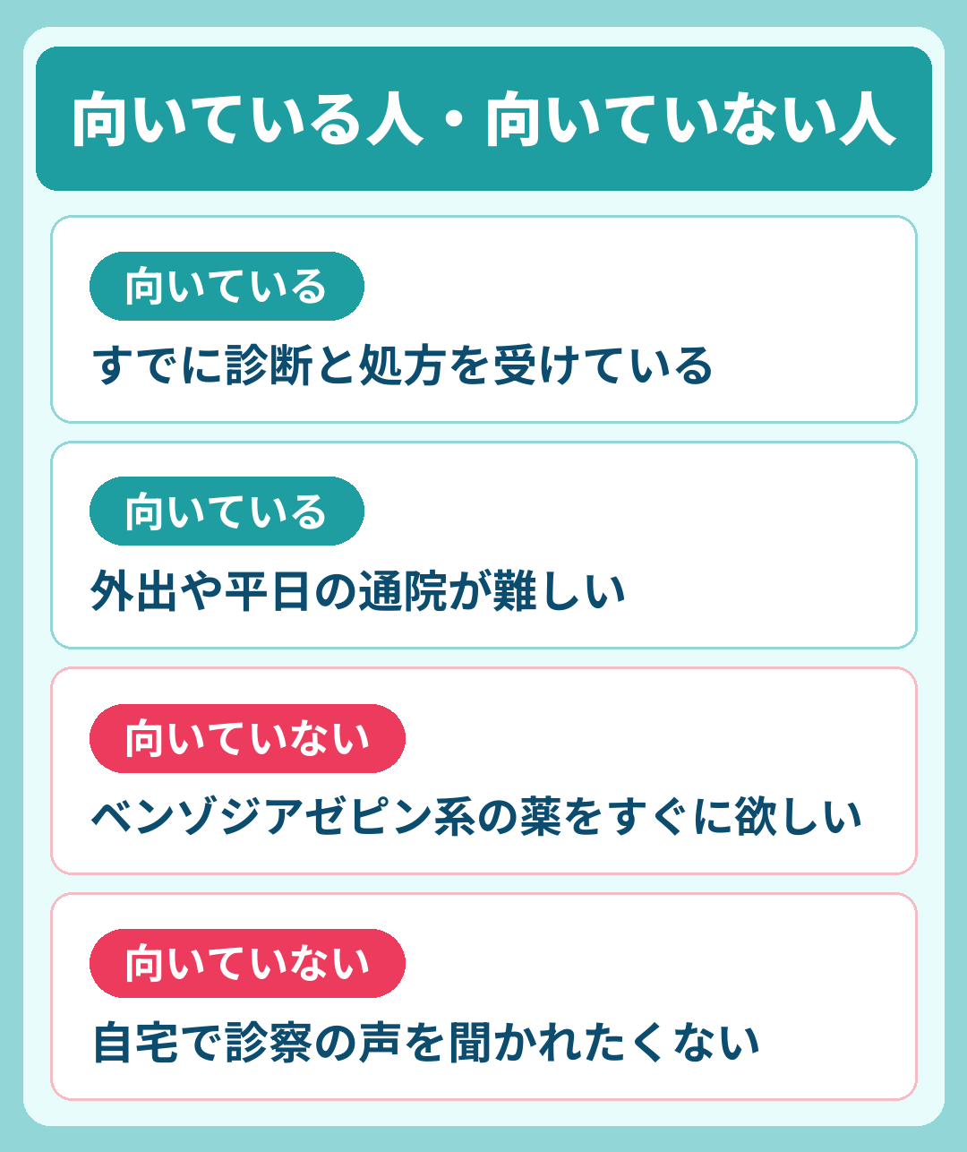 エニキュアに向いている人と向いていない人
