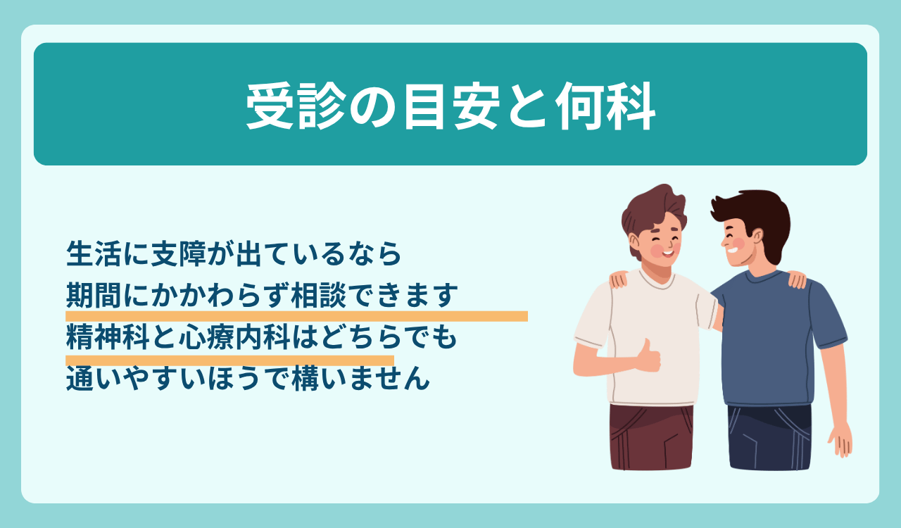 受診の目安と何科に行くか