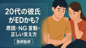 20代の彼氏がEDかも？原因・NG言動・正しい支え方【医師監修】