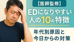 【医師監修】EDになりやすい人の10特徴｜年代別原因と今日からの対策