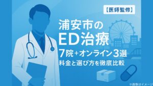 浦安市のED治療7院＋オンライン3選｜料金と選び方を徹底比較【医師監修】