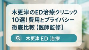 木更津のED治療クリニック10選！費用とプライバシー徹底比較【医師監修】